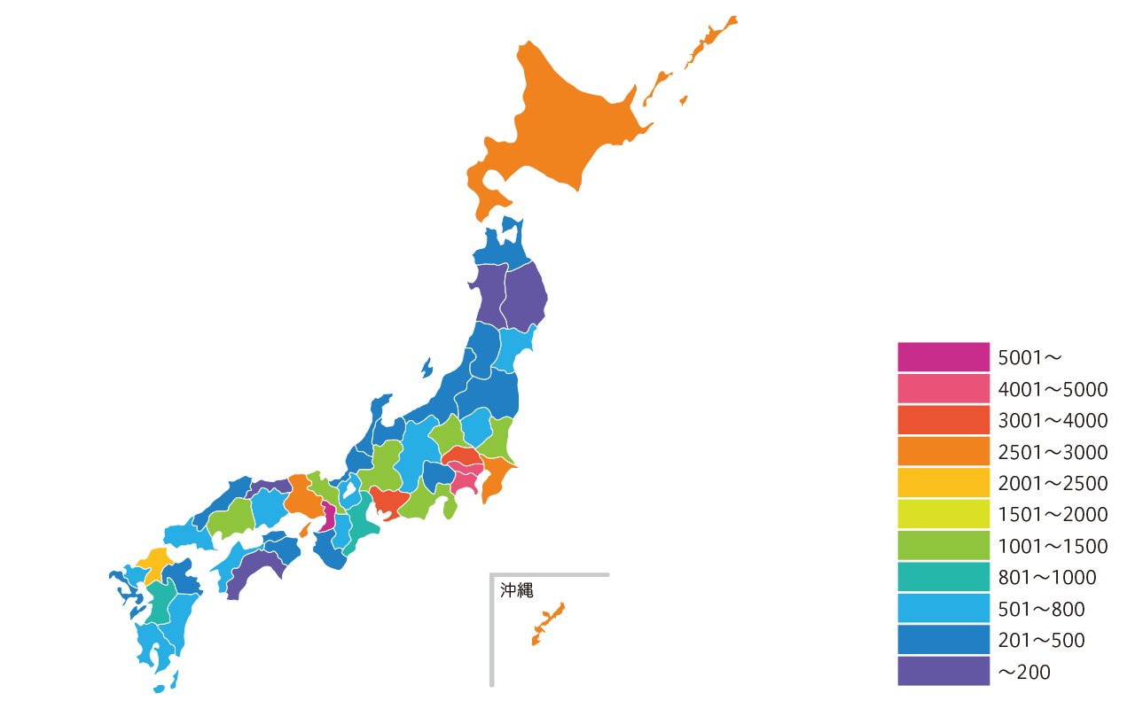 2023年6月末現在の特定技能外国人材 都道府県別居住人数